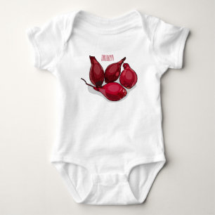 Shallot cartoon illustration baby bodysuit