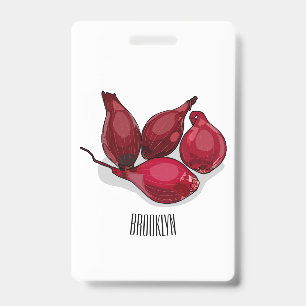 Shallot cartoon illustration badge
