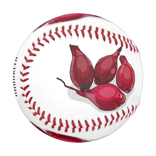 Shallot cartoon illustration baseball (Front Left)
