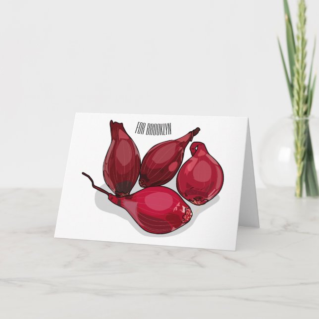 Shallot cartoon illustration card (Front)