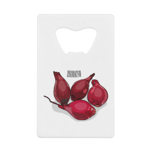 Shallot cartoon illustration credit card bottle opener