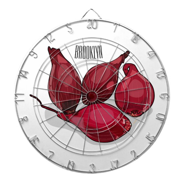 Shallot cartoon illustration dartboard (Front)