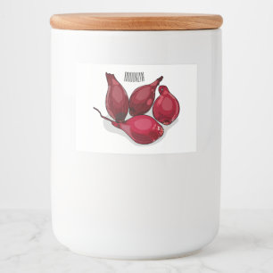 Shallot cartoon illustration food label