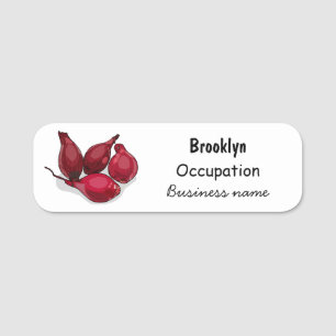 Shallot cartoon illustration name tag