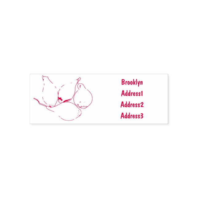 Shallot cartoon illustration self-inking stamp (Design)
