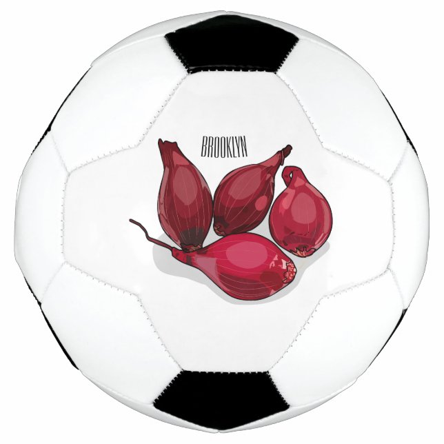 Shallot cartoon illustration soccer ball (Front)