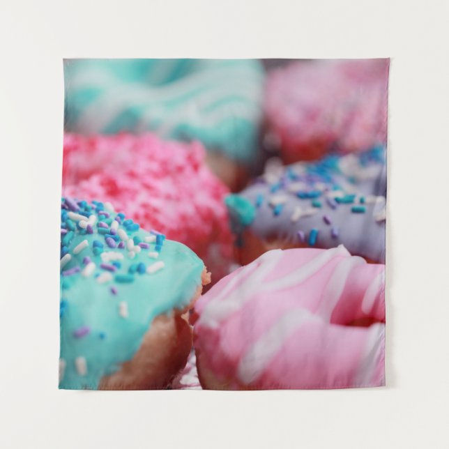 SHALLOW FOCUS PHOTOGRAPHY OF ASSORTED DOUGHNUTS WI TAPESTRY (Front)