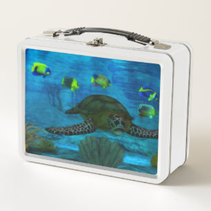 Shallow Waters Aquatic Metal Lunch Box