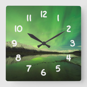 Shallows Aurora Square Wall Clock