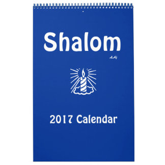 Shalom 2017 Calendrier des bougies lumineuses bleu
