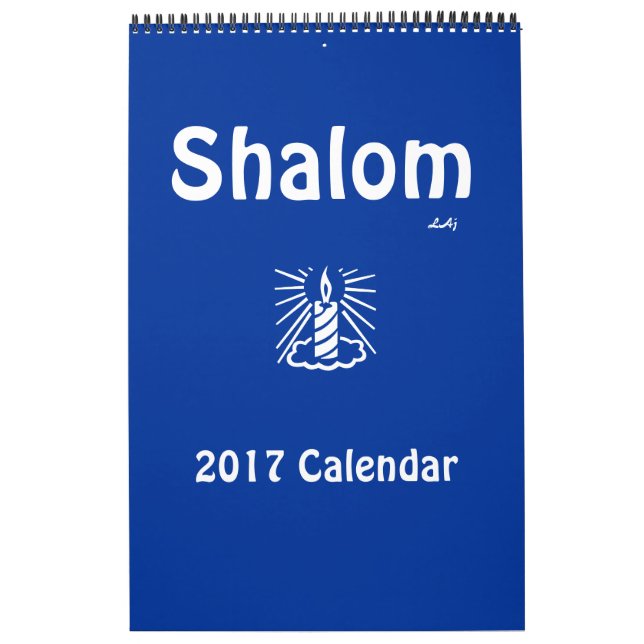 Shalom 2017 Calendrier des bougies lumineuses bleu (Protection)