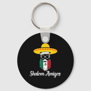 Shalom Amigos - Jewish Mexican Hanukkah Cinco De M Keychain