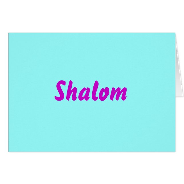 Shalom (blanc à l'intérieur) (Devant horizontal)
