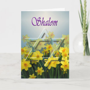 Shalom - carte de pâque avec l'étoile de David