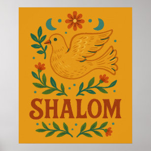 Shalom Dove Peace Earth Poster