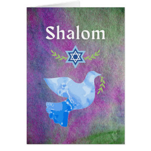 Shalom for Pesach Dove Magen David Olive Branch