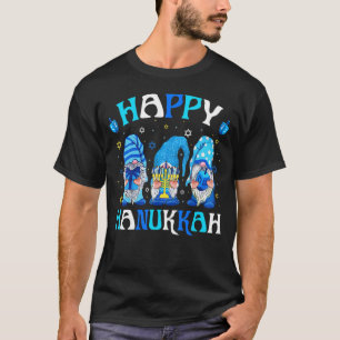 Shalom Gnome Happy Hanukkah Chanukkah Jewish Dreid T-Shirt