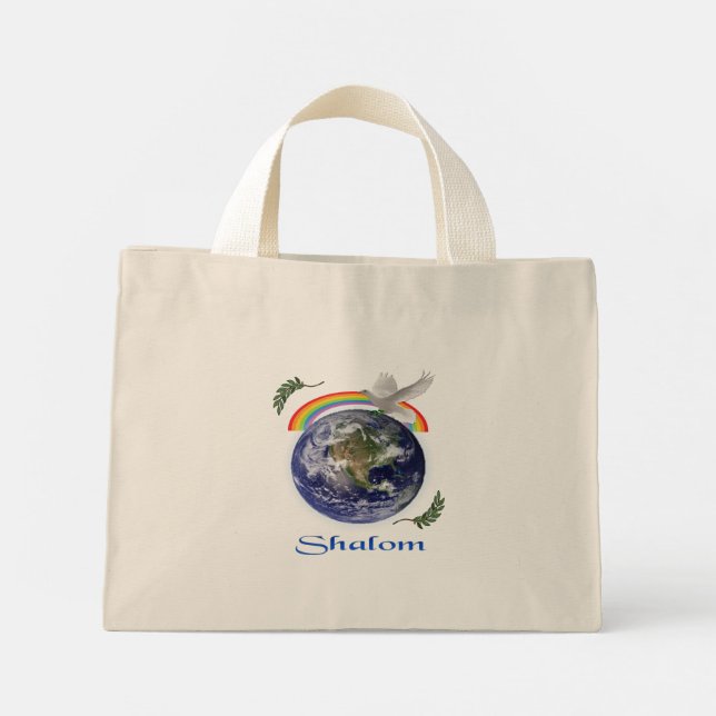 shalom mini tote bag (Back)
