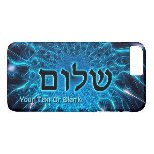 Shalom On Blue Fractal iPhone 8 Plus/7 Plus Case