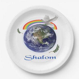 Shalom Paper Plate