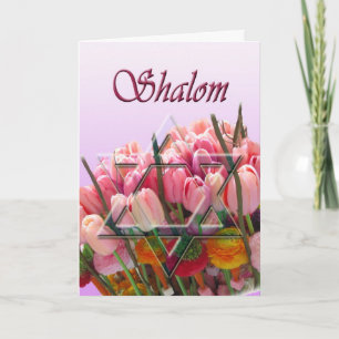 Shalom - Passover card with Star of David