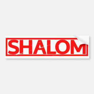 Shalom Stamp Bumper Sticker