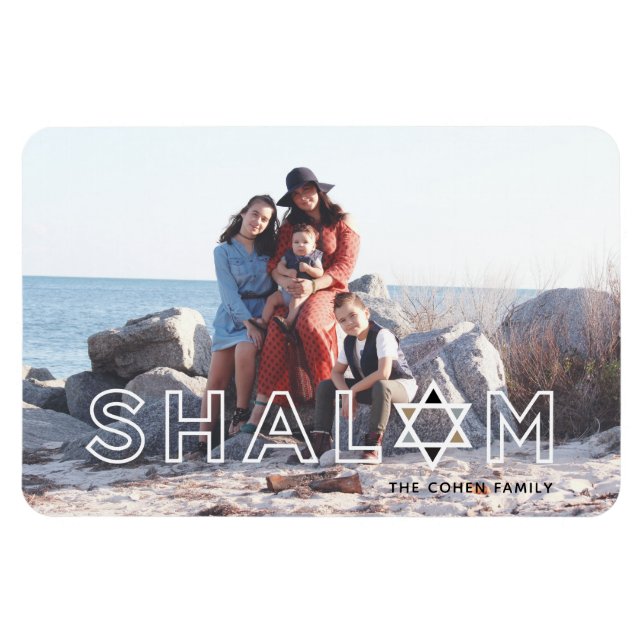 Shalom Star Hanukkah Magnet (Horizontal)