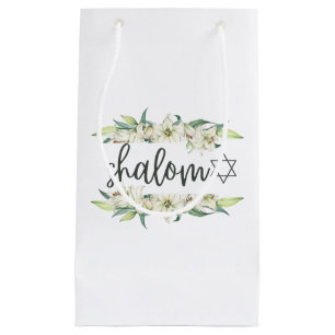 Shalom (with Lilies and Star of David) Small Gift Bag