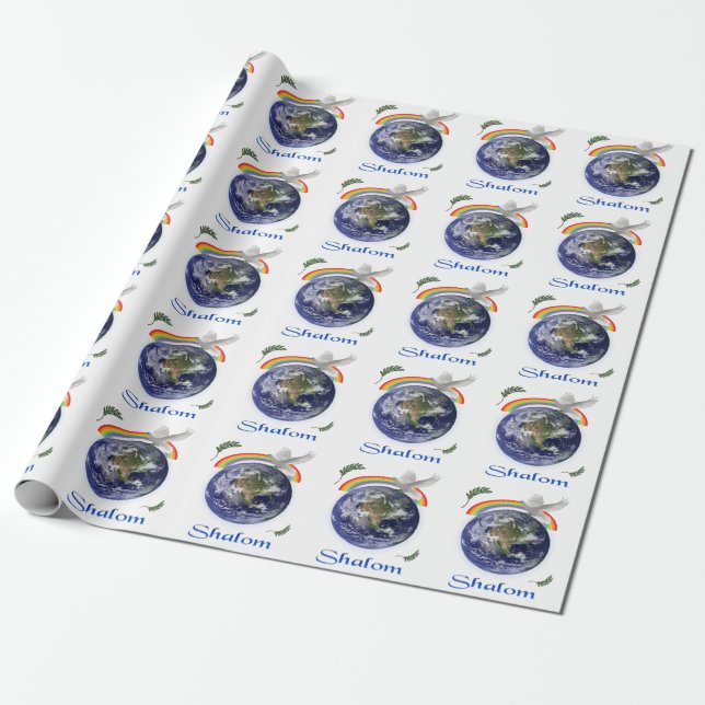 shalom wrapping paper (Unrolled)