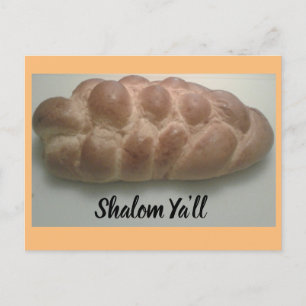 Shalom Ya'll challah bread Postcard