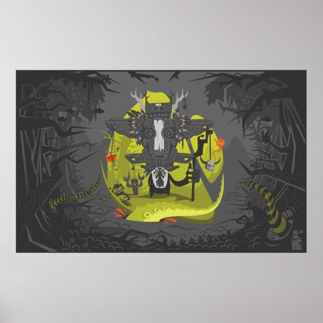 sham b/w canvas poster (Front)