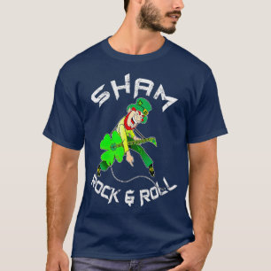 Sham Rock And Roll Shamrock Guitar Lover St Patric T-Shirt