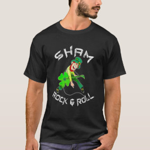 Sham Rock And Roll Shamrock Guitar Lover St Patric T-Shirt