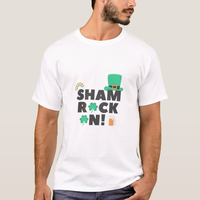 "SHAM ROCK N! " MEN'S T-SHIRT (Front)