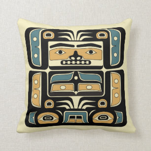 Shaman Bear Throw Pillow