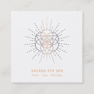 *~* Shaman Cosmic Alchemy Sacred Geometry Square Business Card