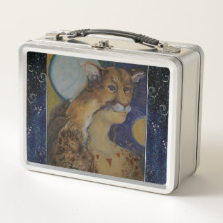 Shaman Medicine Leopard Maureen Girard Spirit Heal Metal Lunch Box