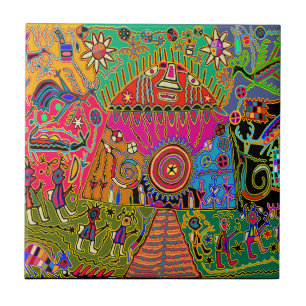 Shaman Peyote Dreams Ceramic Tile