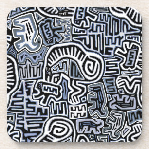 Shaman Peyote Ritual Mola Coaster