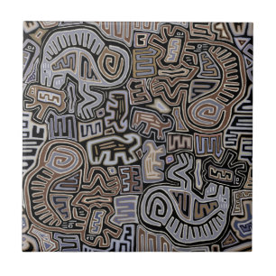 Shaman Peyote Serpent Ritual Spirits Tile