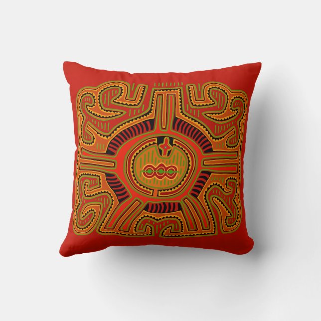 Shaman Peyote Vision Throw Pillow (Back)