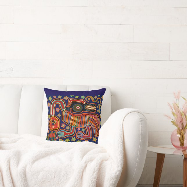 Shaman Spirit Serpent Throw Pillow (Couch)