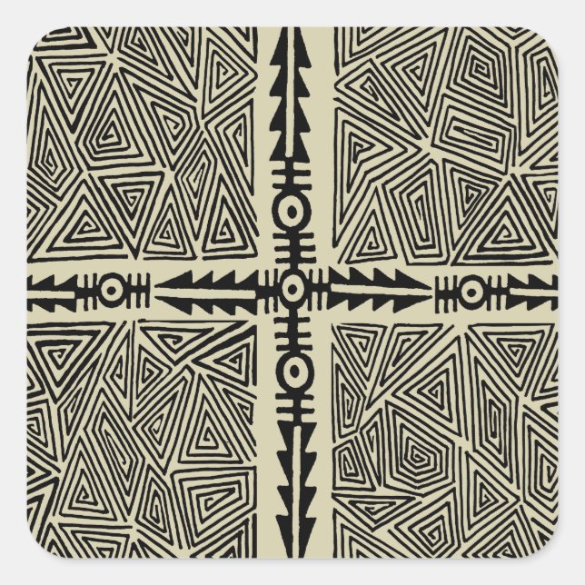 Shaman VooDoo Map Square Sticker (Front)