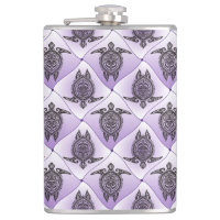 Shamanic Sea Turtles Pattern - violet