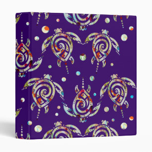 Shamanic Sea Turtles Pattern + your backgr. colour Binder