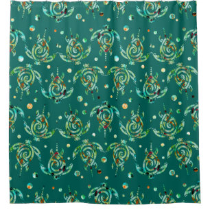 Shamanic Sea Turtles Seamless Pattern + your back.