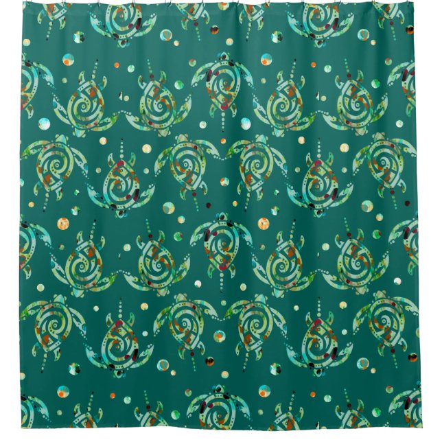 Shamanic Sea Turtles Seamless Pattern + your back. (Front)