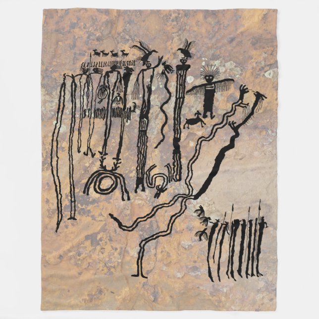 Shamans and Spirits Fleece Blanket (Front)