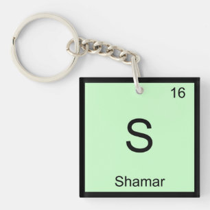 Shamar Name Chemistry Element Periodic Table Keychain