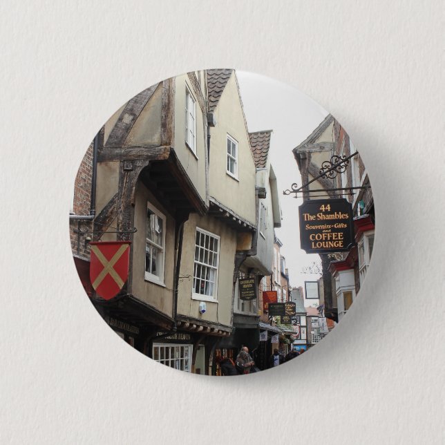 Shambles, York 2 Inch Round Button (Front)